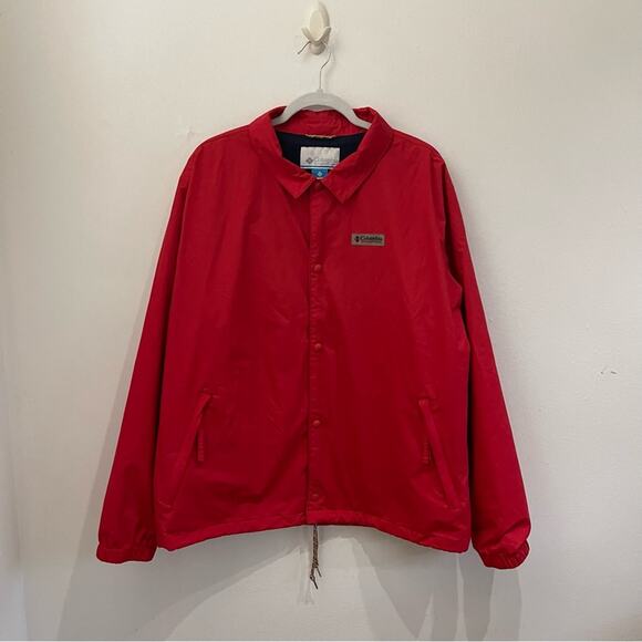 Columbia Men's Red Portland Windbreaker Jacket Size XL EUC - Picture 2 of 11